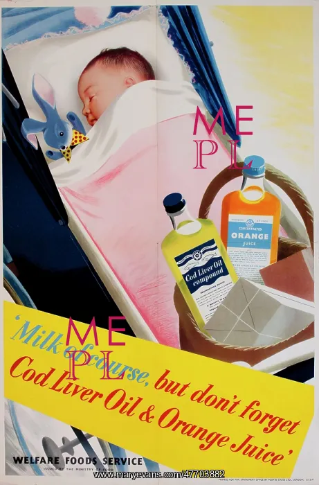 : Poster, Cod Liver Oil and Orange Juice : Poster, Cod Liver Oil and Orange Juice