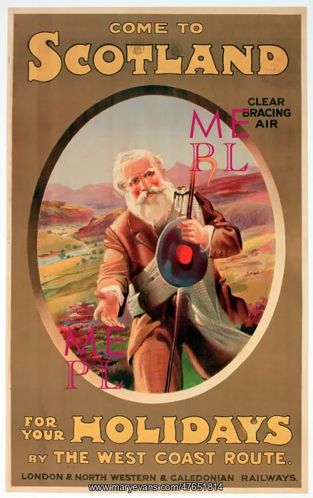 : Poster, Come to Scotland for your holidays : Poster, Come to Scotland for your holidays