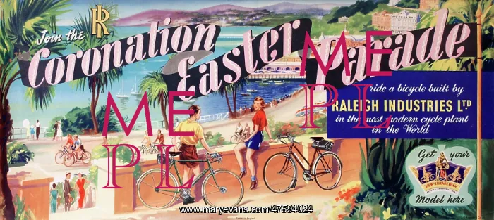 : Poster, Coronation Easter Parade of bicycles : Poster, Coronation Easter Parade of bicycles