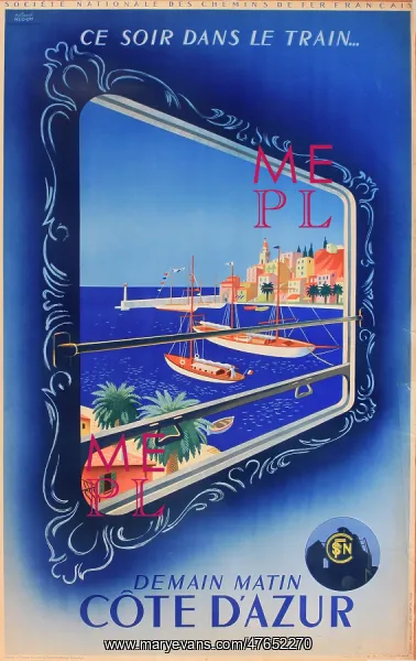 Travel to the Cote d'Azur by Overnight Train from Mary Evans