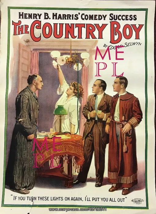: Poster, The Country Boy, by Edgar Selwyn : Poster, The Country Boy, by Edgar Selwyn