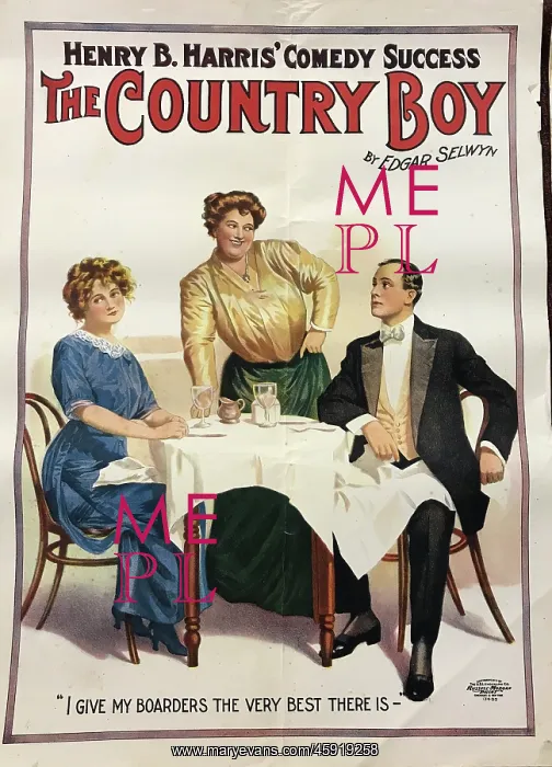 : Poster, The Country Boy, by Edgar Selwyn : Poster, The Country Boy, by Edgar Selwyn
