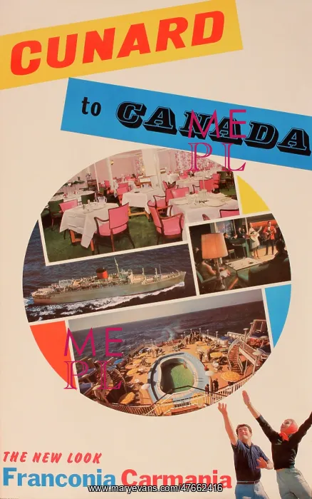 : Poster, Cunard cruises to Canada : Poster, Cunard cruises to Canada