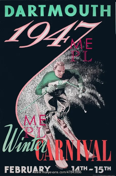 : Poster, Dartmouth Winter Carnival : Poster, Dartmouth Winter Carnival