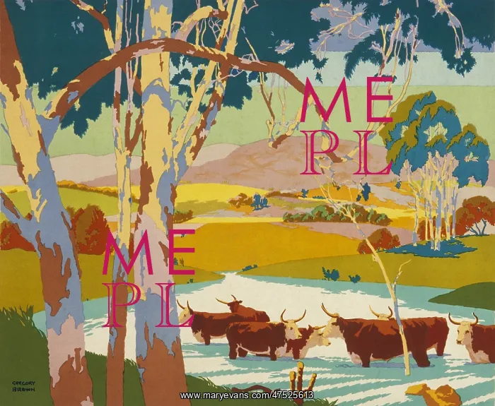 : Poster depicting Cattle Raising in Australia : Poster depicting Cattle Raising in Australia