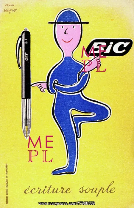 : Poster design for the Bic ballpoint pen : Poster design for the Bic ballpoint pen