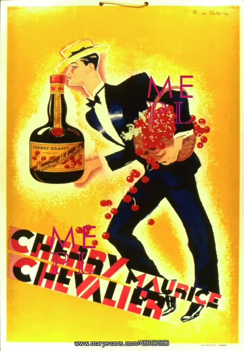 : Poster design for Cherry Maurice Chevalier : Poster design for Cherry Maurice Chevalier