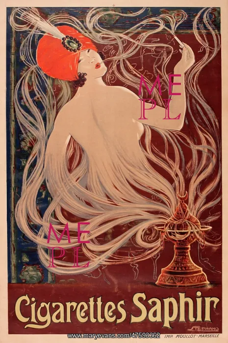 : Poster design, Cigarettes Saphir : Poster design, Cigarettes Saphir