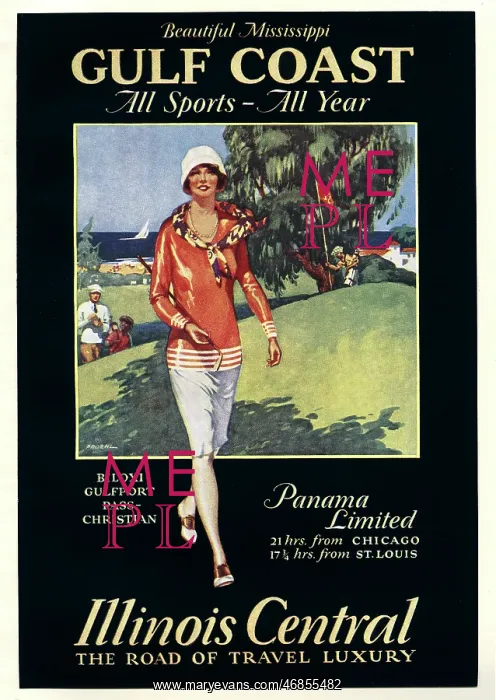 : Poster design for Illinois Central travel : Poster design for Illinois Central travel