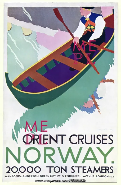  : Poster design, Orient Cruises to Norway