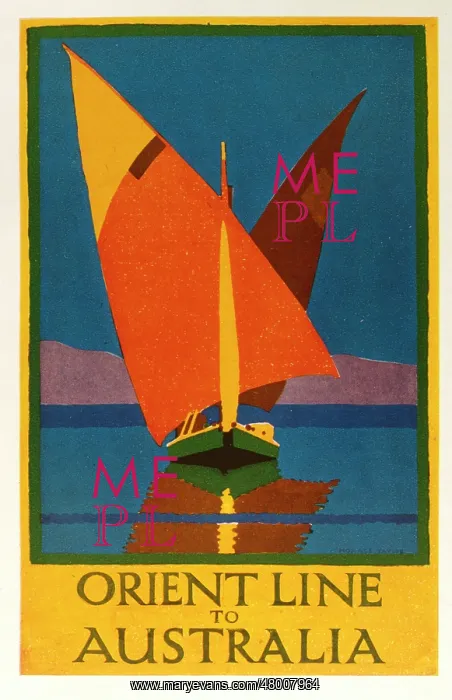 : Poster design for Orient Line to Australia : Poster design for Orient Line to Australia