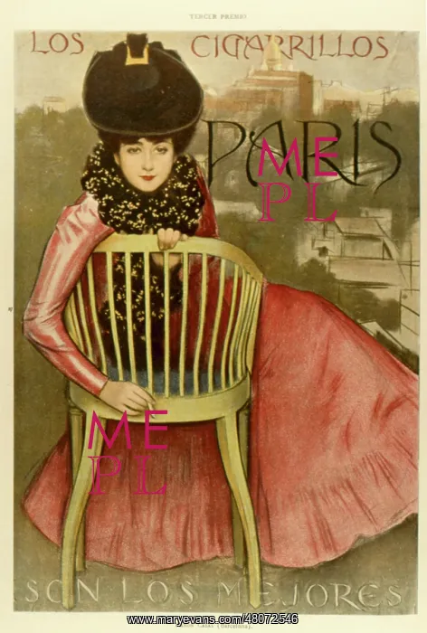 : Poster design for Paris cigarettes : Poster design for Paris cigarettes