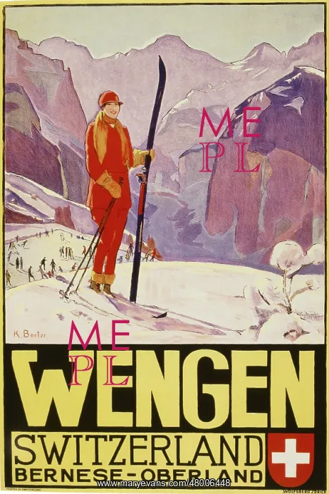 : Poster design for Wengen, Switzerland : Poster design for Wengen, Switzerland
