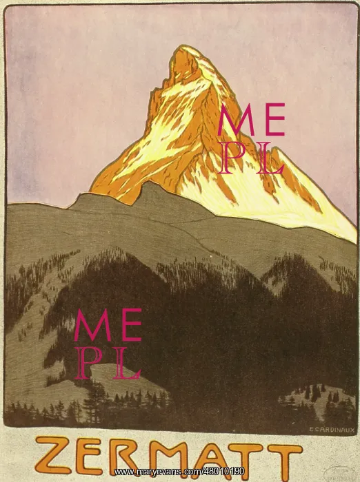 : Poster design for Zermatt, Switzerland : Poster design for Zermatt, Switzerland