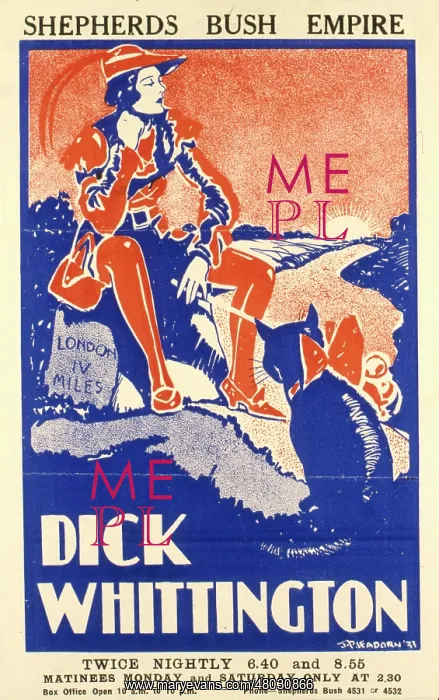: Poster, Dick Whittington : Poster, Dick Whittington