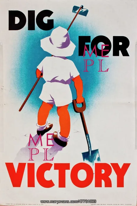 : Poster, Dig for Victory, WW2 : Poster, Dig for Victory, WW2
