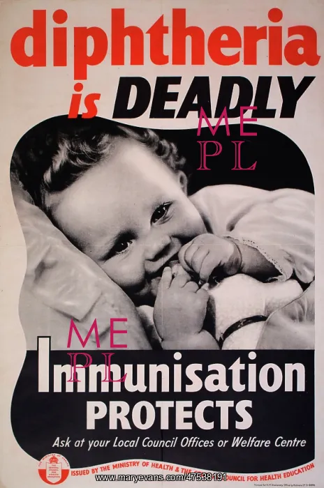 : Poster: Diphtheria is Deadly, Immunisation Protects : Poster: Diphtheria is Deadly, Immunisation Protects