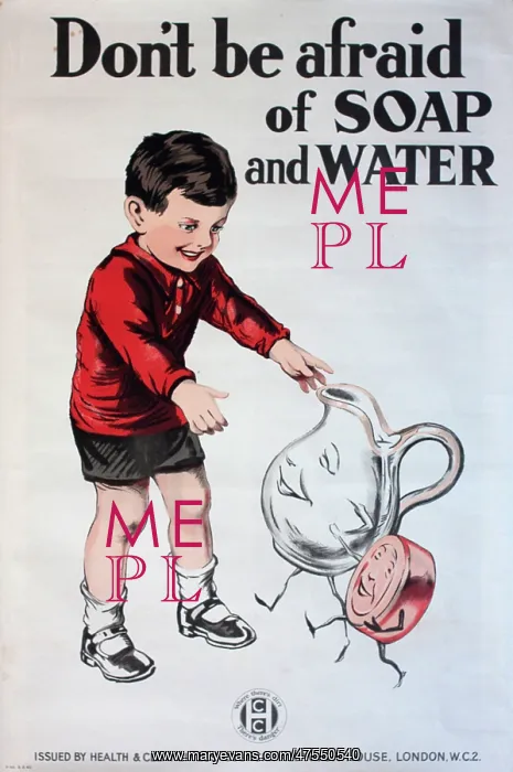 : Poster, Don't be afraid of Soap and Water : Poster, Don't be afraid of Soap and Water