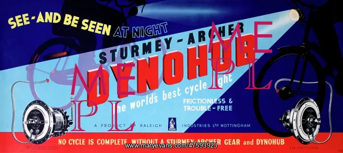 : Poster, Dynohub cycle light : Poster, Dynohub cycle light