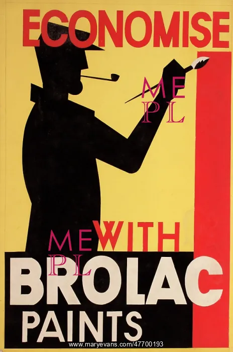 : Poster, Economise with Brolac Paints : Poster, Economise with Brolac Paints