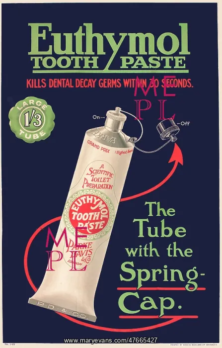 : Poster, Euthymol toothpaste : Poster, Euthymol toothpaste