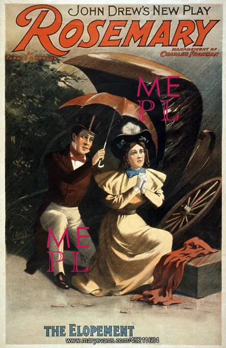 : Poster featuring the elopement scene from ? : Poster featuring the elopement scene from ?
