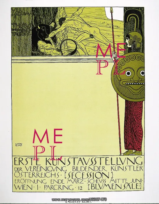 : Poster. First exhibition of the Secession : Poster. First exhibition of the Secession