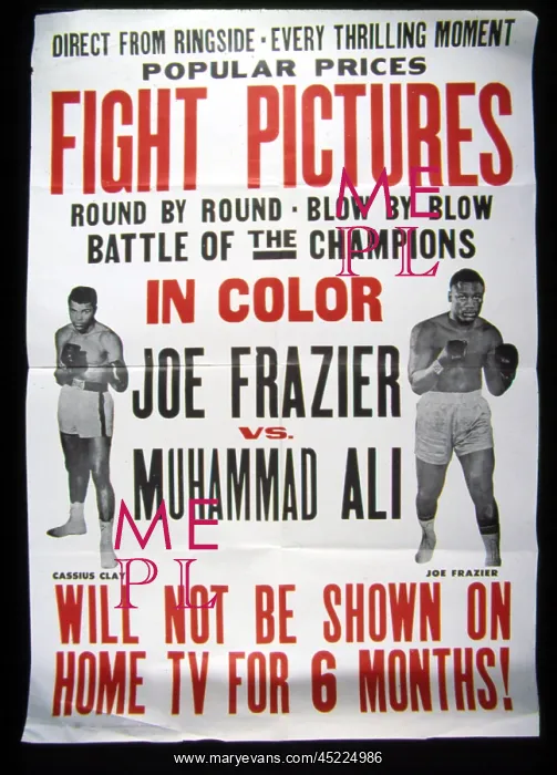 : Poster for the first Joe Frazier vs. Muhammad ? : Poster for the first Joe Frazier vs. Muhammad ?