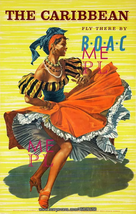 : Poster, Fly BOAC to the Caribbean : Poster, Fly BOAC to the Caribbean