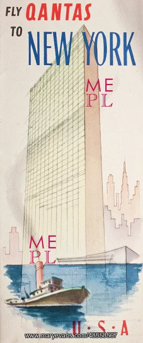  : Poster, Fly Qantas to New York