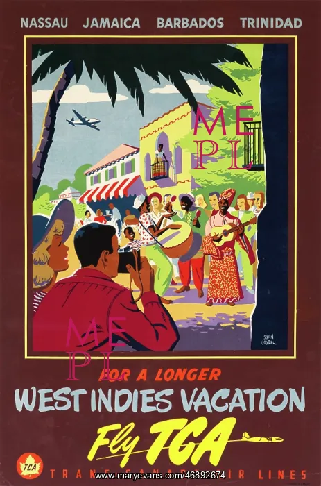 : Poster, Fly TCA to the West Indies : Poster, Fly TCA to the West Indies