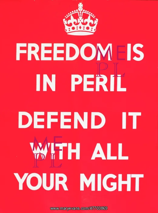 : Poster, Freedom is in Peril, WW2 : Poster, Freedom is in Peril, WW2