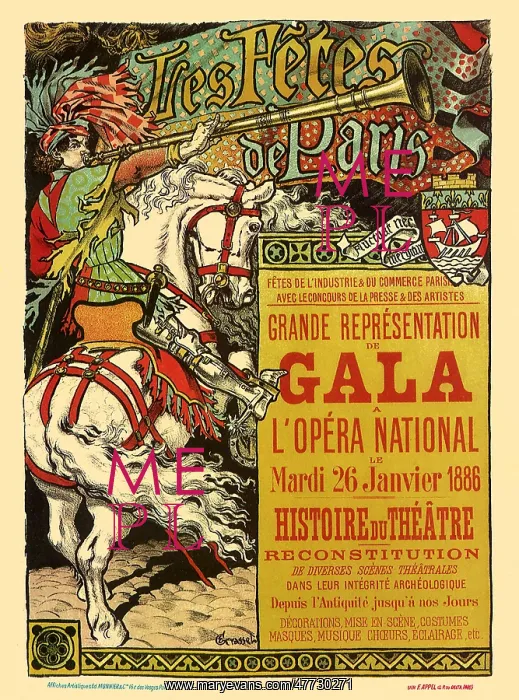 : Poster for the Gala at the Paris Opera : Poster for the Gala at the Paris Opera