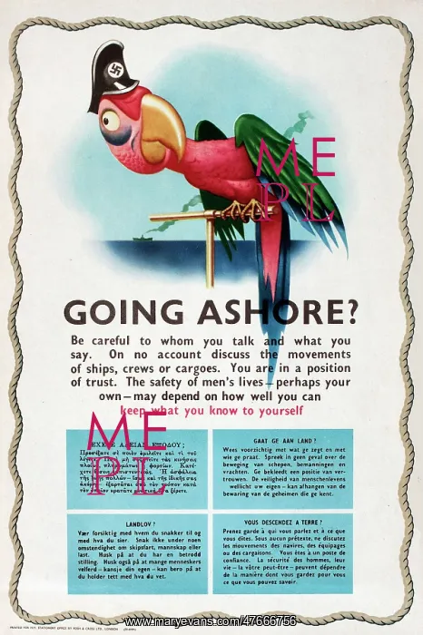 : Poster, Going Ashore? WW2 : Poster, Going Ashore? WW2