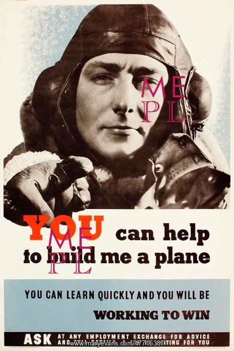 : Poster, You can help to build me a plane, WW2 : Poster, You can help to build me a plane, WW2
