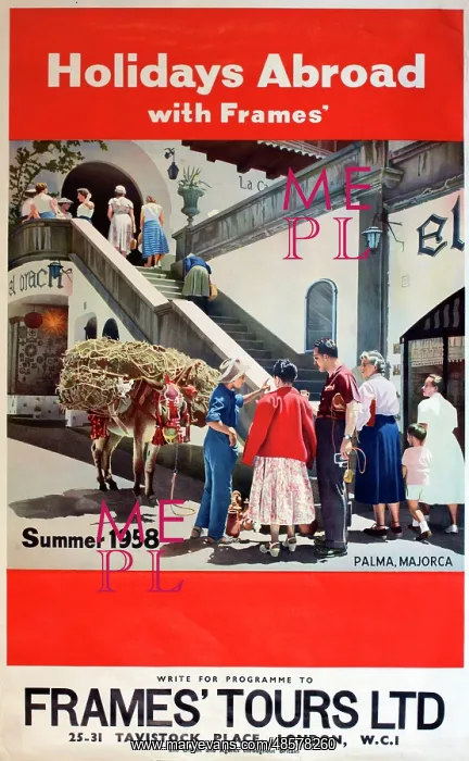 : Poster, Holidays Abroad with Frames Tours : Poster, Holidays Abroad with Frames Tours