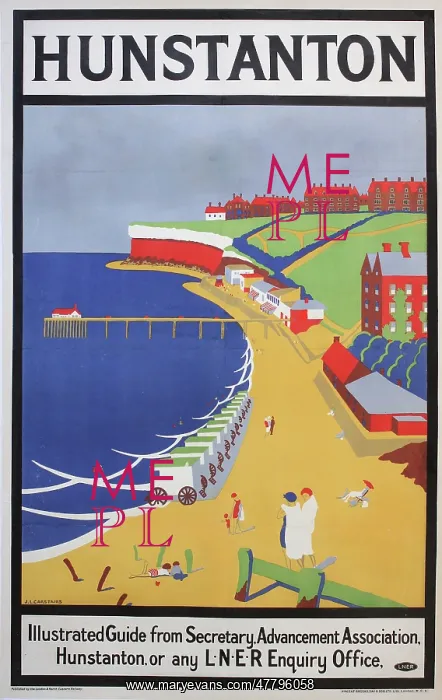 : Poster, Hunstanton, Norfolk : Poster, Hunstanton, Norfolk