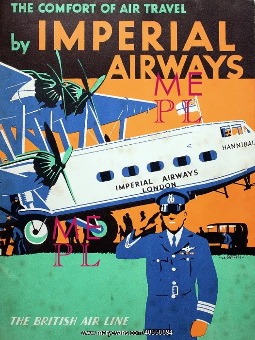 : Poster, Imperial Airways : Poster, Imperial Airways