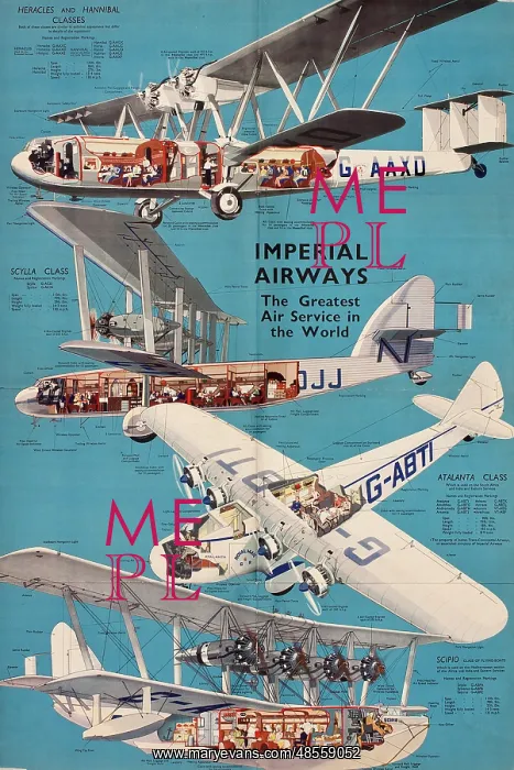 : Poster, Imperial Airways : Poster, Imperial Airways