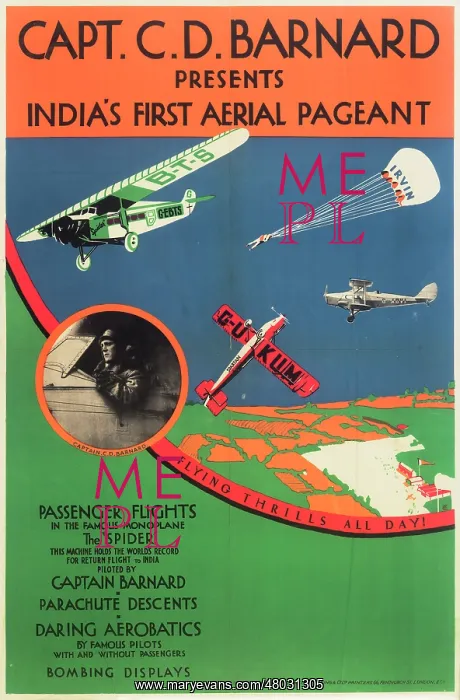 : Poster, India's First Aerial Pageant : Poster, India's First Aerial Pageant