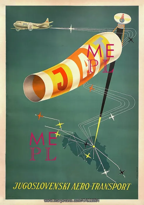  : Poster, JAT, Yugoslav Airlines
