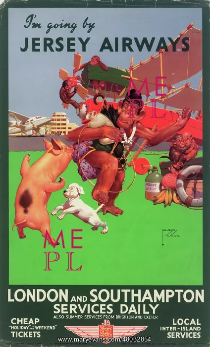 : Poster, Jersey Airways : Poster, Jersey Airways