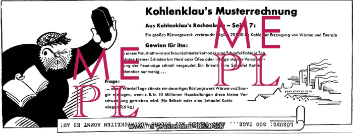 : Poster of Kohlenklau's - coal thief sample invoice : Poster of Kohlenklau's - coal thief sample invoice