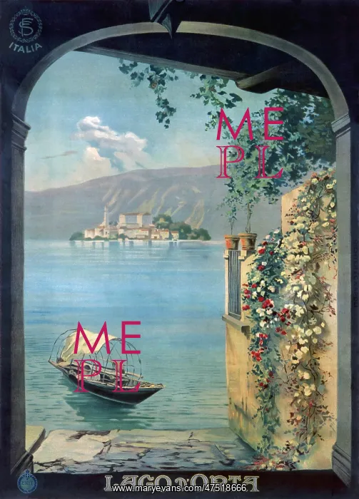 : Poster for Lago d'Orta, Italy : Poster for Lago d'Orta, Italy
