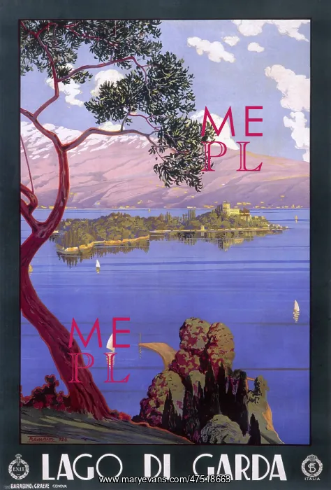 : Poster for Lake Garda, Italy : Poster for Lake Garda, Italy