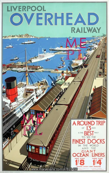 : Poster, Liverpool Overhead Railway : Poster, Liverpool Overhead Railway