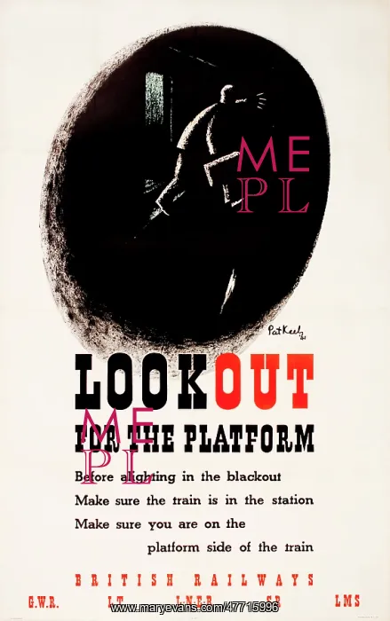  : Poster, Lookout for the Platform, WW2