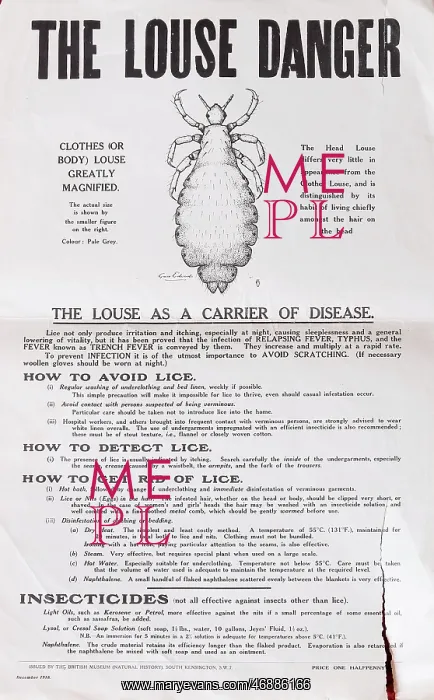 : Poster Louse Danger : Poster Louse Danger