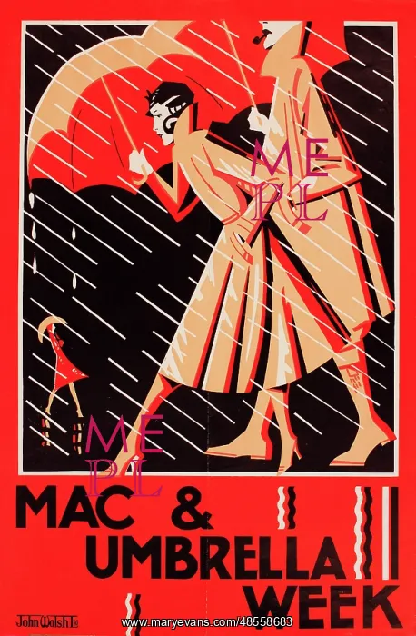 : Poster, Mac & Umbrella Week, John Walsh Ltd : Poster, Mac & Umbrella Week, John Walsh Ltd