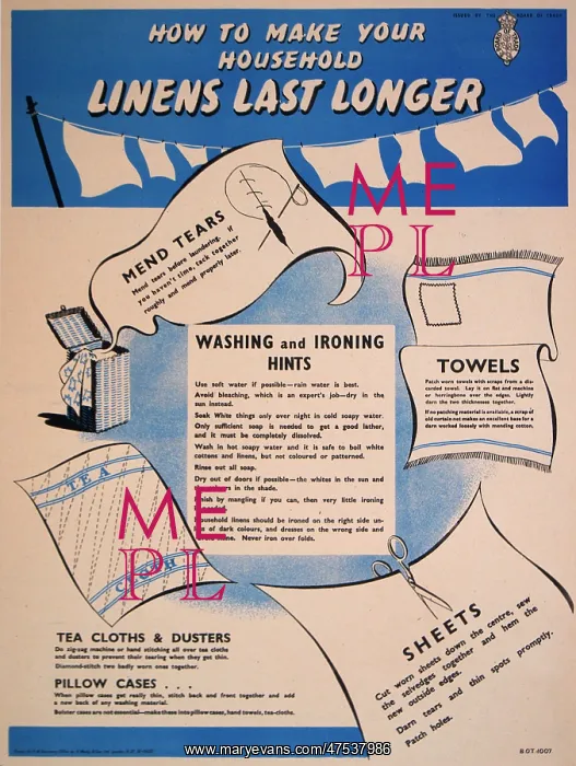 : Poster: How to make your household linens last longer : Poster: How to make your household linens last longer